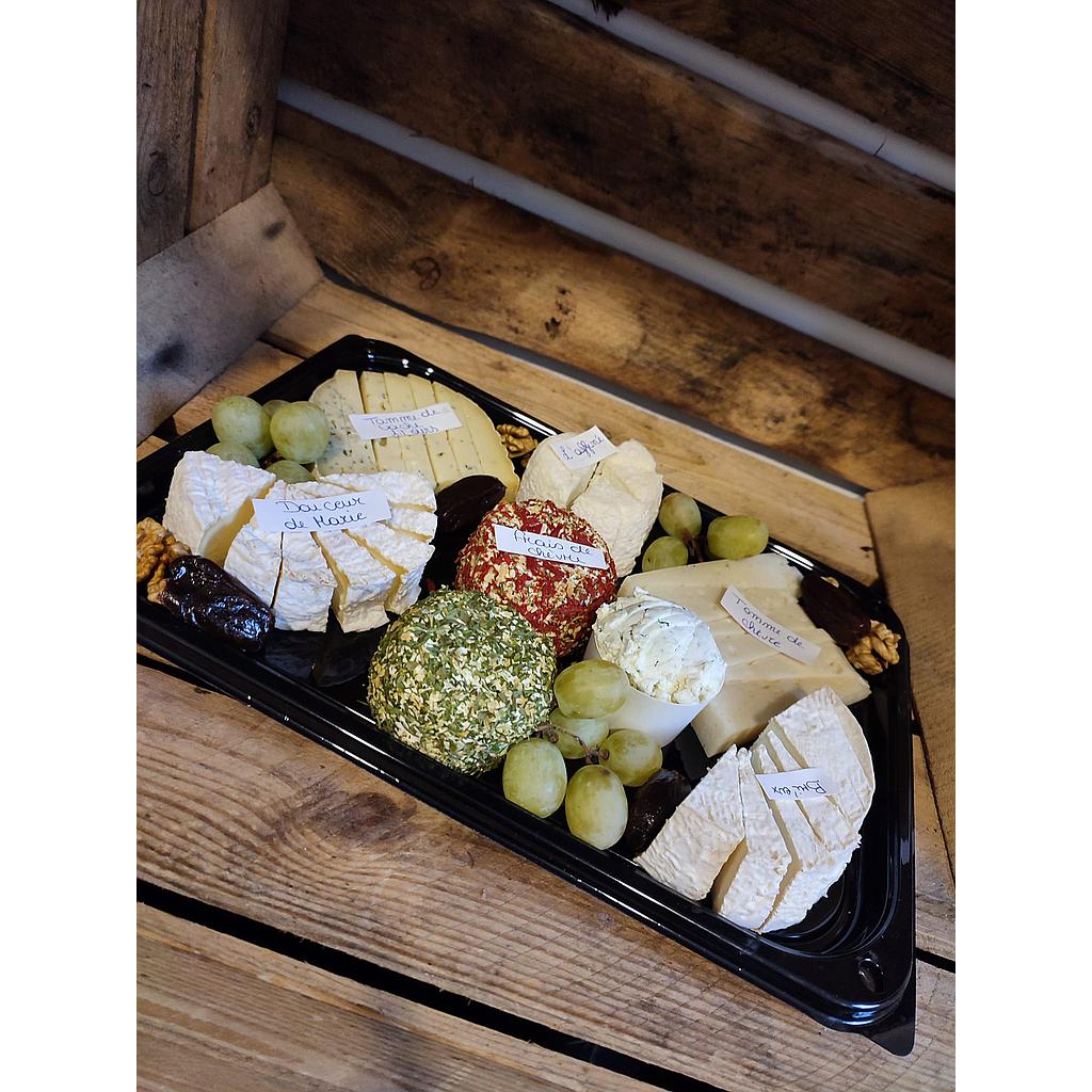 Plateau assortiment fromage. Prix/personne (min 2)