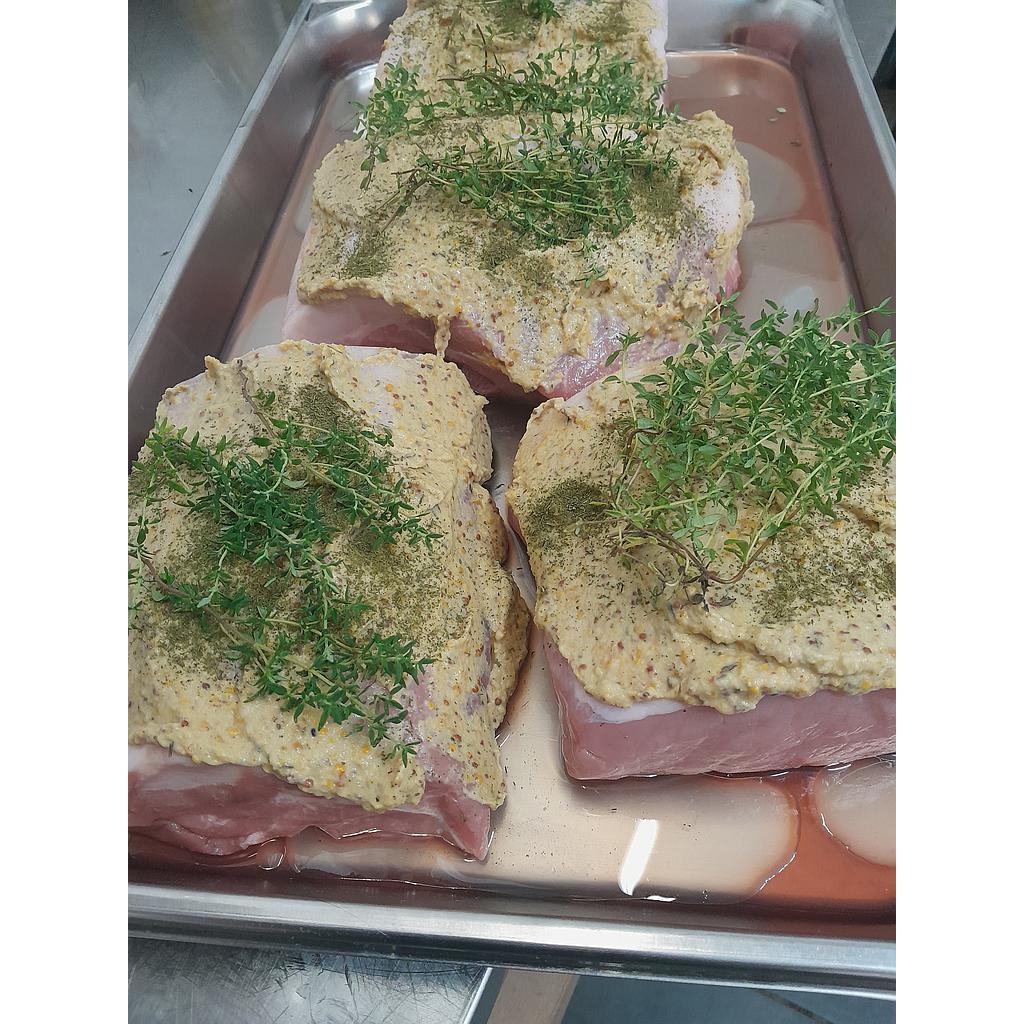 Rôti de porc moutarde à l'ancienne